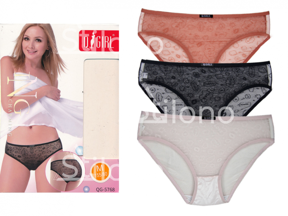 Трусы женские с вышивкой Q'GIRL 5768 QG
